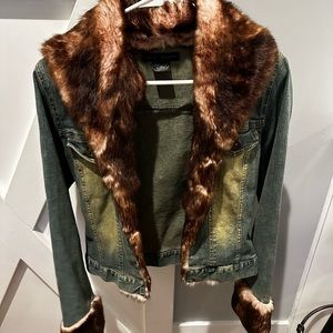 vintage sheri bodell jean/rabbit fur jacket that i bought about 18-20 years ago